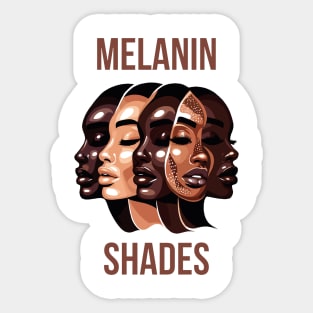 Melanin Shades Afrocentric Women Sticker